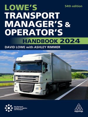 cover image of Lowe's Transport Manager's and Operator's Handbook 2024